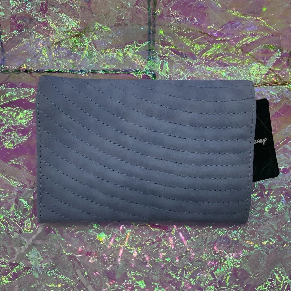 Women's Fold Over Wallet Rectangle - Arch Sky Blue Stitch with Disney Signature